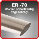 Endrohr Edelstahl poliert 1 x 85x145mm scharfkantig...