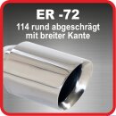 Polished stainless steel tailpipe 1 x 114mm round wide...