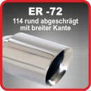 Endrohr Edelstahl poliert 1 x 114mm rund abgeschrägt...