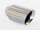 Polished stainless steel tailpipe 1 x 114mm round wide...