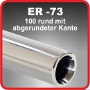 Endrohr Edelstahl poliert 1 x 100mm rund mit abgerundeter...