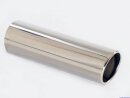 Polished stainless steel tailpipe 1 x 100 round rolled...