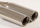 Polished stainless steel tailpipe 2 x 70x90mm oval rolled