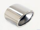 Polished stainless steel tailpipe 1 x 95x120mm oval...