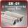 Polished stainless steel tailpipe 2 x 80mm round rolled slanted to the left side