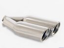 Polished stainless steel tailpipe 2 x 90mm round rolled...