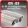 Polished stainless steel tailpipe 2 x 90mm round rolled slanted for the left side