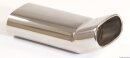 Polished stainless steel tailpipe 1 x 75x135mm DTM...