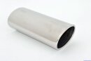 Polished stainless steel tailpipe 1 x 95x152mm oval...