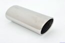 Endrohr Edelstahl poliert 1 x 95x152mm oval seitlich...