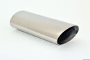 Polished stainless steel tailpipe 1 x 77x124mm oval...