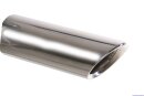 Polished stainless steel tailpipe 1 x 100mm round 45°...