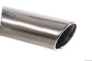 Polished stainless steel tailpipe 1 x 114mm round rolled...
