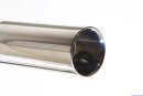 Polished stainless steel tailpipe 1 x 80mm round wide edge