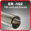 Polished stainless steel tailpipe 1 x 100mm round with...