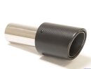 Tailpipe Carbon 1 x 90mm round slanted, black