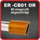 Endrohr Echt-Carbon 1 x 90mm rund abgeschrägt,...