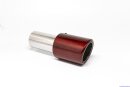 Tailpipe Carbon 1 x 90mm round slanted, red glossy