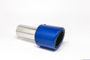 Endrohr Echt-Carbon 1 x 100mm rund abgeschrägt, blau...