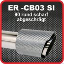 Endrohr Echt-Carbon 1 x 90mm rund scharf...