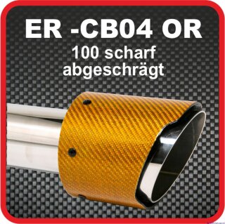 Endrohr Echt-Carbon 1 x 100mm rund scharf abgeschrägt,...