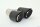 Tailpipe Carbon 2 x 90mm round sharp-edged slanted, slanted left side, black