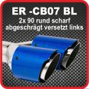 Endrohr Echt-Carbon 2 x 90mm rund scharf...