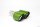 Tailpipe Carbon 2 x 90mm round sharp-edged slanted, slanted left side, green glossy