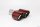 Tailpipe Carbon 2 x 90mm round sharp-edged slanted, slanted left side, red glossy