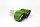 Tailpipe Carbon 2 x 100mm round sharp-edged slanted, slanted left side, green glossy