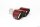 Tailpipe Carbon 2 x 100mm round sharp-edged slanted, slanted left side, red glossy