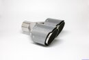 Tailpipe Carbon 2 x 100mm round sharp-edged slanted,...