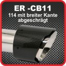 Endrohr Echt-Carbon 1 x 114mm rund breite Kante...