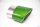 Endrohr Echt-Carbon 1 x 120x175mm oval seitlich abgeschrägt, links, grün glänzend
