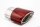 Endrohr Echt-Carbon 1 x 120x175mm oval seitlich abgeschrägt, links, rot glänzend