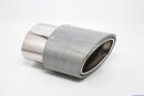 Tailpipe Carbon 1 x 120x175mm oval rolled slanted to left...