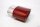 Tailpipe Carbon 1 x 120x175mm oval rolled slanted to right side, red glossy
