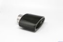 Tailpipe Carbon 1 x 82x152mm oval slanted, black
