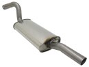 Rear silencer stainless steel