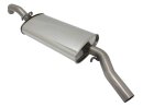 Rear silencer stainless steel 50mm