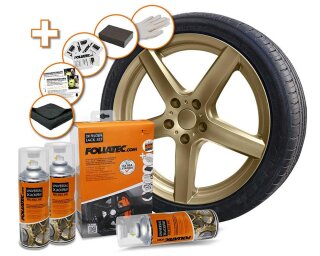 Foliatec Felgen 2K Lack Set Gunmetal-Metallic Glnzend