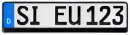 Kennzeichenhalter ERUSTAR Black Brilliant Standard-Format 520 x 110 mm