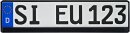 Kennzeichenhalter ERUSTAR &quot;BLACK&quot; Standard-Format 520 x 110 mm