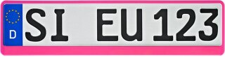 Kennzeichenhalter ERUSTAR "PINK" Standard-Format 520 x 110 mm