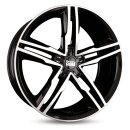 MAM A1 8,0x19 5/112 ET42 Schwarz frontpoliert Alufelge
