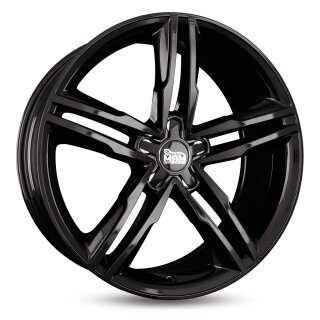 MAM A1 8.0x18 5/112 ET30 NB66.5 Black Painted