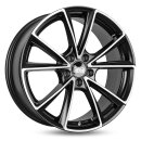 MAM A5 8,0x18 5/112 ET35 Matt Schwarz frontpoliert Alufelge