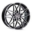 MAM B2 8,0x18 5/112 ET30 Schwarz frontpoliert Alufelge