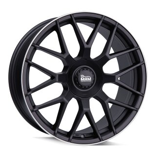 MAM GT1 8.5x19 5/112 ET45 NB66.6 Matt Black Lip Polish