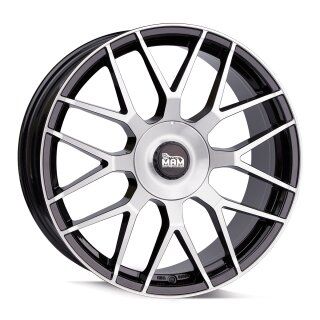 MAM GT1 8,5x19 5/100 + 112 ET45 Schwarz frontpoliert Alufelge